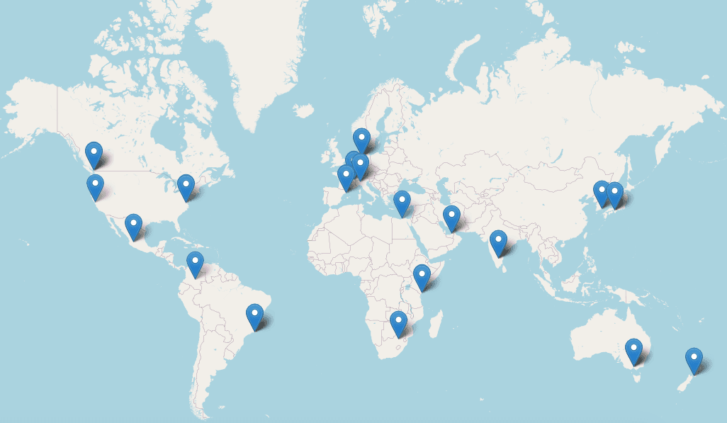 Stylized colorful world map background